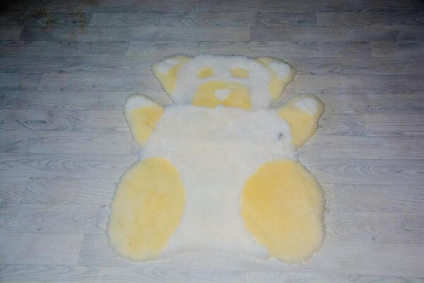 Eisbär Spielteppich für Kinder Lammfell (öko)